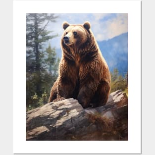 Oil paint, Hyperrealism, Amazing Zoo Brown Bear Posters and Art